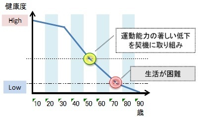 老化を取り戻す図